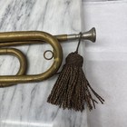 Military Us Regulation Stamped Brass Bugle Made In Usa With Mouthpiece  