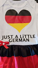Girls Babys us  12 Months-l suit   Headband germany deutschland black red gold