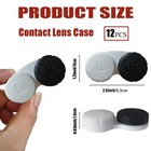 4 Pcs Black Contact Lens Case Leak Proof Travel Colored Storage Holder Box