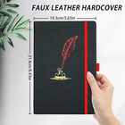 Lined Black Journal Notebook  192 Pages  A5 Hardcover Notebooks For Travel busin