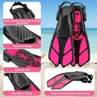 Kids Snorkel Set Mask Fins Dry Top Tube 3-7 Age Swim Goggles Diving Beach Pink