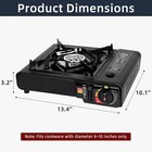 Black Dual Fuel Stove Portable Camping Stove W  Case   Propane Regulator Hose  