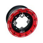 Dwt Beadlock 10x5 4 1 Front   9x8 Rear Rims Wheels Red Honda Trx 450r 450er