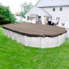 18  X 33  Oval Above Ground Swimming Pool Mesh Winter Cover 15 Year - Taupe