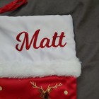 Personalized Stocking Christmas Matt Sleigh  Sequin  Custom  New Free Ship