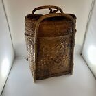 Antique Pasiking Ifuago Filipino Tribal Wicker Gathering Basket Backpack No Lid