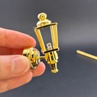 1 12 Scale Miniature Brass Wall Sconce Carriage  Dollhouse Touchless Light