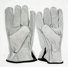 12 Pair Pack  Cow Hide Grain Leather Drivers  Work Safety Gloves  ppe   Size L