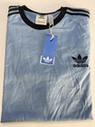 Adidas Men   s Adicolor Jacquard Ash Blue Jersey Shirt Small Nwt Trefoil Logo  35