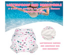 Baby Swim Diapers 2t Reusable 3 Pack Adjustable Washable Waterproof Big Elephant