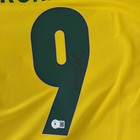 Autographed Brazil Ronaldo  9 Yellow green Soccer Jersey Shirt