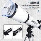 Hexeum Telescope 80mm Aperture 600mm Astronomical Portable Refracting 80600