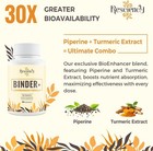 Detox Binder Supplement -charcoal  Zeolite  Bentonite Clay  Milk Thistle -90 Veg