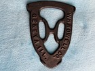 Antique 1800s W H Howell Co  Geneva Usa Cast Iron Sad Iron Trivet Vintage euc