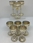 Taxco Lopez Mexico 925 Sterling Silver Cordial Goblets Cups Set Of 8