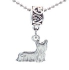 Skye Terrier Dog Breed Charm On Heart Print Slider For Bracelet