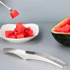 3 1 Watermelon Slicer Cutter 2-in-1 Fork Stainless Steel Fruit Cutting Artifact