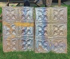 Antique Victorian Gothic Ceiling Tin Tile Pie Cabinet Doors Flowers Chic
