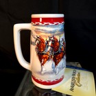Budweiser 2010 Dashing Through The Snow Clydesdale Holiday Beer Stein Free Ship