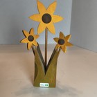 Vtg Mid Century Modern Carved Wood Flower Arrangement Sculpture Mcm Sweden 6 5 