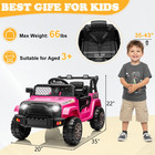 Ride On Car Truck  12v Battery Electric Kids Toy With Remote Control  Led Lights