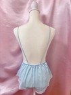 Vintage 1980s Powder Blue Teddy Lace Usa Fairycore Coquette Fancy Kawaii Y2k