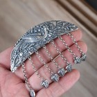 F05 Hair Clip Phoenix Mythological Bird Sterling Silver 925
