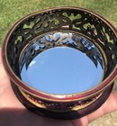 Vintage Small Vanity Perfume Tray Bronze And Rhinestone
