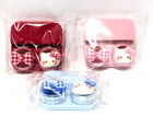 Hello Kitty Contact Lens Case Cute Bow Storage For Lens Care   Travel Lot 3 X