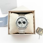 Seiko Men s Chrono Essentials Ssb425 White Dial Stainless Steel Quartz Watch