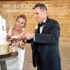 100  Silk Mens Bowtie Self Tie Bow Tuxedo Wedding Solid Black 