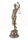 15 75 Inches Bronze Sculpture Of The Lady Justice