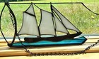      Stained Glass Clipper Ship In A Bottle Suncatcher Nautical Window Hanging 13 
