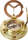Royalmart Sundial Compass Antique Sundial Compass Sundial Clock In Wooden Gift