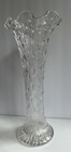 Vintage Clear Stretch Glass Vase 11 Inches Tall