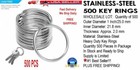 Wholesale Lot 500 Key Rings Split Rings Stainless Steel Keychain 25mm 1  Dia 