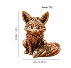 Brass Fox Animal Statue Small Sculpture Tabletop Figurine Home Decor Gifts