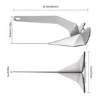 Delta Boat Anchor 22 Lb 10 Kg 316 Stainless Steel  Fixed Boats From 28-42ft 