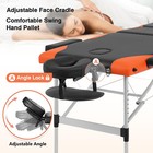 Portable Massage Table 28in Wide Lash Bed 3 Folding Massage Bed Height Spa Table