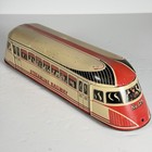 Vtg Wolverine No 129 Streamline Railway Tin Litho Pull Toy Train Art Deco - Usa