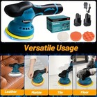 Cordless Car Polisher Kit  Car Buffer  With 2pc Battery  8 Gears  Up To 5000 Rpm