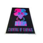 Vintage 2001 Insane Clown Posse Flocked Blacklight Poster Carnival Of Carnage