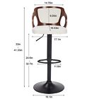 Set Of 2 4 Pu Leather Bar Stools Retro Swivel Counter Chair Adjustable High Back