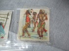 3 Silk Tobacco Squares - American Indians    Dancing Weaving Basket Making - 200