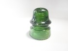 Brookfield New York Glass Electrical Insulator Dark Green Antique
