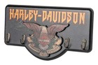 Harley-davidson Distressed Hard Rock Eagle Graphic Wooden Key Rack  Black