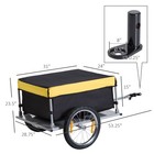 Aosom Elite Two-wheel Bicycle Large Cargo Wagon Trailer With Folding Storage