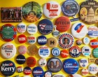 100 Diff Presidential Political Cause Campaign Pinbacks Pins Buttons 1940s   Lot