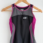 Louis Garneau Cycling Tri Suit Womens Medium Black Pink Triathlon Padded Tri Zip