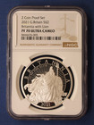 2021 Royal Mint 1oz Silver Proof Britannia   2 Coin Set Ngc Pf70 With Case   Coa